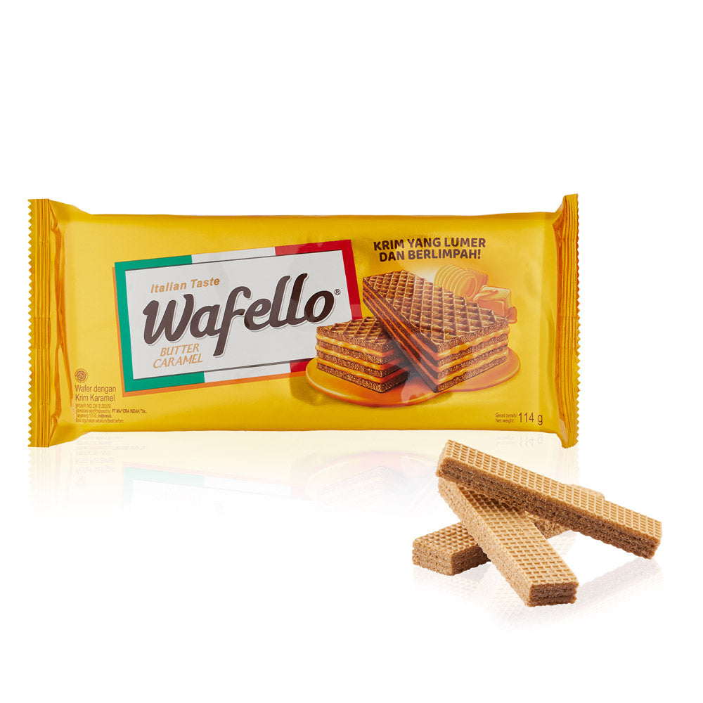Wafello - Napolitane cu crema de caramel si unt